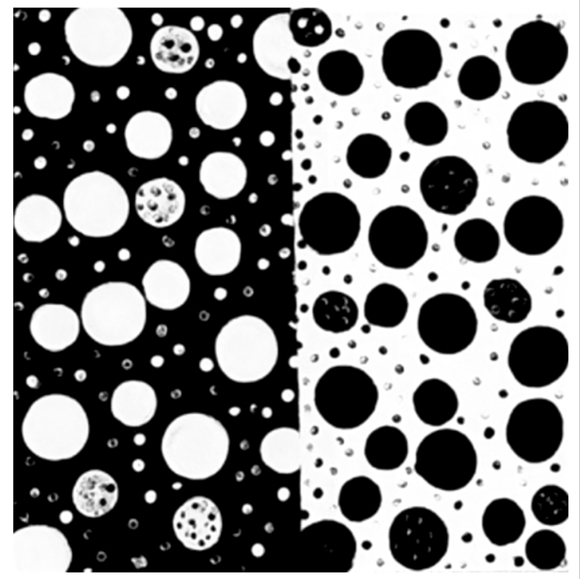 Hand Crafted Black and White Polka Dot 12x12 Inches Canvas Picture - Picture 4 of 4